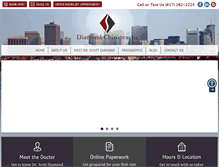 Tablet Screenshot of diamondchiropractic.com